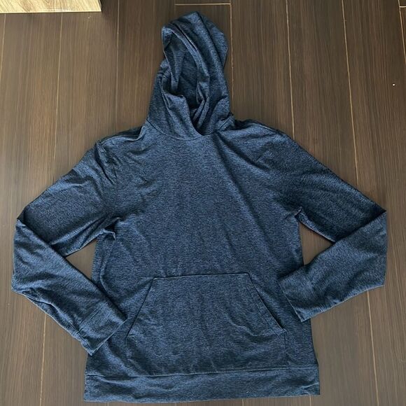 Outdoor Voices Men's Cloudknit Navy Blue Hoodie, Small - Picture 3 of 6